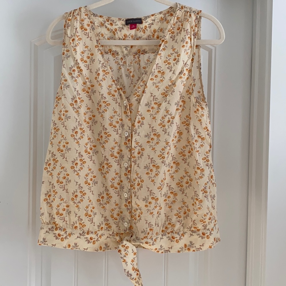 Vince Camino Sleeveless Floral Top